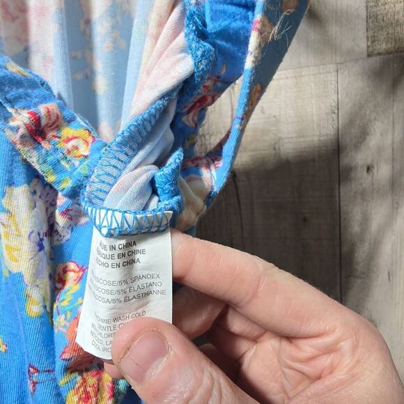 O'neill Blue Floral Girl's Aris Romper Jumper Jumpsuit - Picture 6 of 6